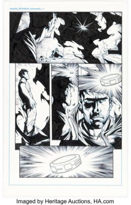 Scott Hanna [Agustín Padilla printed blue lines] Iron Man #20.INH The Exile First Appearance Issue Story Page 11 Original Art (Marvel, 2014).
