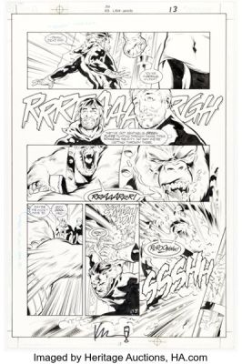 Leonard Kirk and Keith Champagne JSA #35 Story Page 13 Original Art (DC, 2002). | Heritage