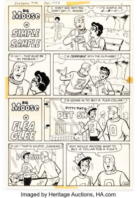 Archie Artist Archie’s Joke Book Magazine #180 Complete 1-Page Story Original Art (Archie, 1973). | Heritage