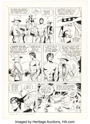 Mike Ploog and Dave Stevens Tarzan Weekly #3 Story Page 7 Original Art (Byblos Productions, 1977). | Heritage