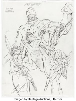 Alex Ross - Earth X Iron Avengers Preliminary Original Art (Marvel, 1999). | Heritage