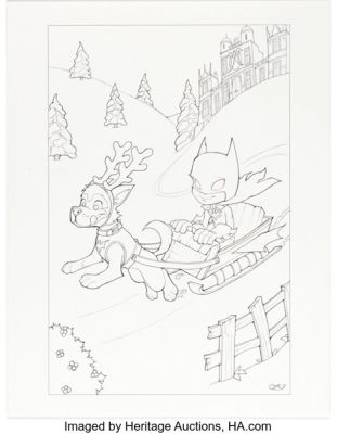 Chrissie Zullo Batman #155 (920) Variant Cover Pencils Original Art (DC, 2025).