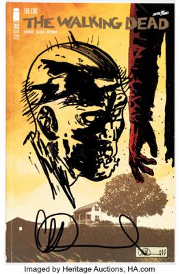 Charlie Adlard The Walking Dead #193 Zombie Sketch Remarque Original Art (Image, 2019) Condition: FN. | Heritage