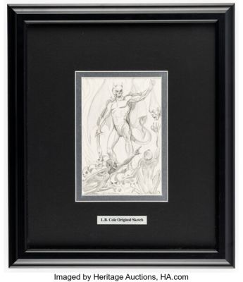 L. B. Cole - Demon Decapitation Sketch Original Art (undated). | Heritage