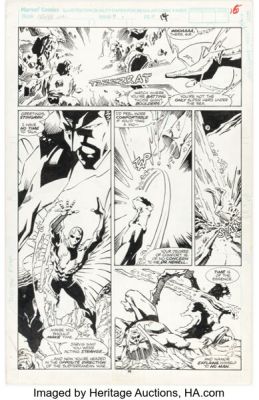 James Fry and Erik Larsen Namor, the Sub-Mariner Annual #1 Story Page 14 Original Art (Marvel, 1991).