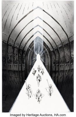 Adam Gorham The Blue Flame #1 Blue Flame First Appearance Issue Splash Page 7 Original Art (Vault, 2021).