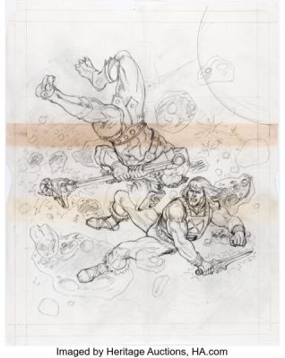 Earl Norem He-Man and the Masters of the Universe Magazine #14 Spring 1988 Cover and Poster Painting Preliminary Original Art (Telepictures, 1988). | Heritage