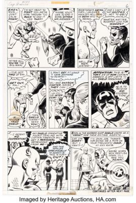 Sal Buscema and Jim Mooney Captain America #149 Story Page 5 Original Art (Marvel, 1972). | Heritage
