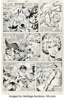 Sal Buscema, Jack Abel, and Mike Esposito The Defenders #119 Story Page 19 Original Art (Marvel, 1983). | Heritage