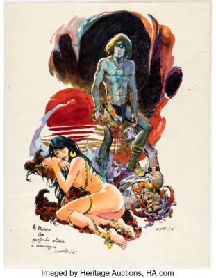 Juan Zanotto - Yor the Hunter Illustration Original Art (1976)