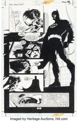 Matt Haley and Mike Sellers The Batman Chronicles #4 Huntress Story Page 10 Original Art (DC, 1996).