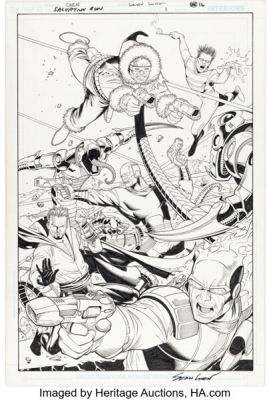 Sean Chen and Walden Wong Salvation Run #1 Splash Page 16 Original Art (DC, 2008).