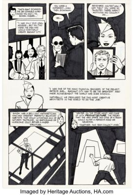 Gilbert Hernandez and Jaime Hernandez Mister X #3 Story Page 9 Original Art (Vortex, 1984). | Heritage