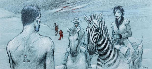 * Bilal - Animal’z,... | Lot 89 - * BILAL - Animal’Z, illustration au crayon gras sur... | Tessier Sarrou