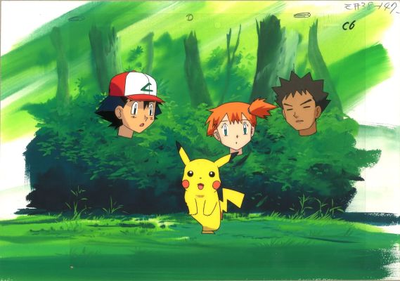 Pokemon Studios... | POKEMON Studios OLM 1997 Cellulo représentant Sacha,... | Nouvelle Etude