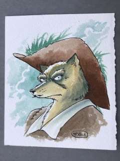 Masbou - Dessin original couleur - De Cape et de Crocs | Catawiki