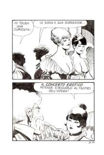 Casino n. 21 - Frollo - 2x tavole originali "Concerto erotico" - Loose page - (1986) | Catawiki