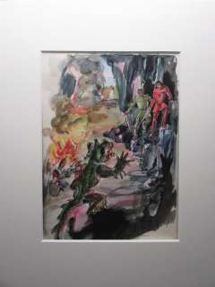 De Rode Ridder - Original watercolour illustration - published in ’Kleine Zondagsvriend’ - Loose page - (1946) | Catawiki