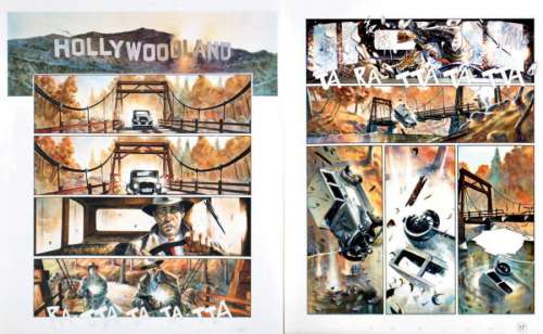 Grella, Paolo & Dal Pra’, | ROBERTO LE MANUSCRIT INTERDIT Ensemble de 2 planches | Cornette de St Cyr