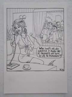 Kim Duchateau - originele tekening - Esther Verkest - Reclame P-magazine - Loose page | Catawiki