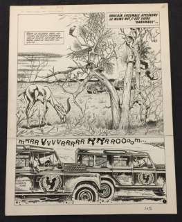 Jarry, Charles - Planche originale - Les Baroudeurs sans Frontières T2 - Harambee - (1984) | Catawiki
