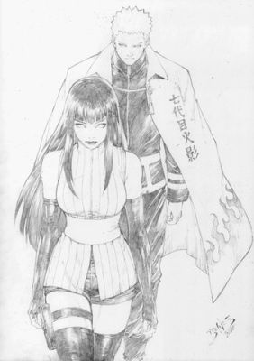 Ed Benes | Naruto Uzumaki and Hinata Hyuga - 11"x17" Pencil | Ed Benes