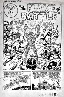 Dick Ayers, Jack Kirby - fantastic four #9 p 14 splash (large art) 1962