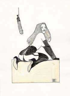 Marco Nizzoli - illustrazione originale "Piacere Sospeso" - Loose page | Catawiki