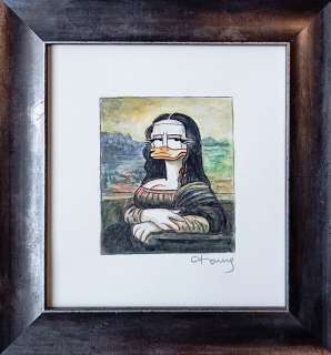Tony Fernandez (Spain, 1965) | Daisy Duck Inspired by Leonardo da Vinci’s “Mona Lisa” (1503) | Corner4art