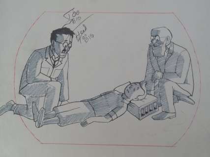 Tintin - Croquis préparatoire pour film d animation - On a marché sur la lune (années 60) | Catawiki