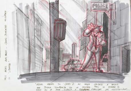 Canales (Juan Diaz) - Blacksad, illustration Ã  la mine de plomb, au cra…