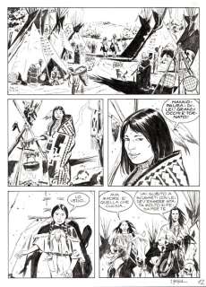 Magico Vento n. 92 - Tavola Originale "La carica dei bisonti" - Loose page - (2005) | Catawiki