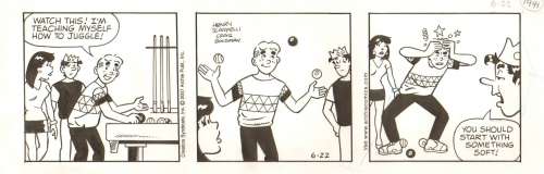 Craig Boldman, Henry Scarpelli - Archie daily - 6/22/2007 - archie, jughead jones, & veronica - signed