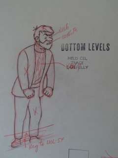 Tintin - Croquis préparatoire pour film d animation - Haddock - On a marché sur la lune (années 60) | Catawiki