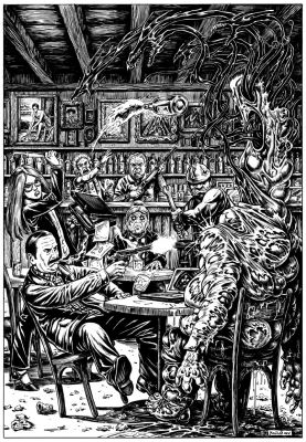 Raúlo Cáceres | Ref SECT01. Insania Tenebris Sectarius (29,7x42cm). | Raúlo Cáceres