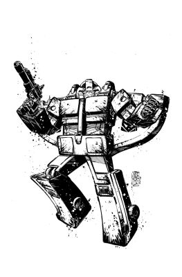 Jorge Corona | Astrotrain Transformers Published Card | Kirby’s Comic Art