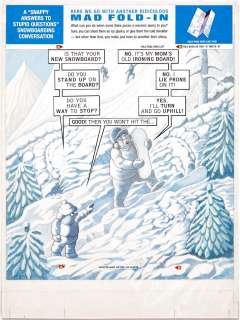 Fold-In - A Snappy Answers to Stupid Questions Snowboarding Conversation with preliminary sketches AL JAFFEE | misc / divers