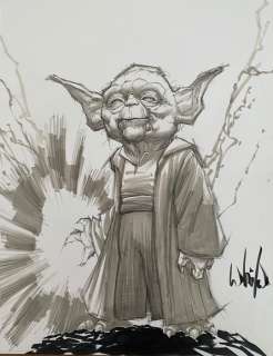 Star Wars - Yoda commission by Whilce Portacio - Loose page - First edition | Catawiki