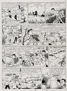 Craenhals | Pom et Teddy, planche n°52 Ã  l’encre de Chine et… | Banque Dessinée