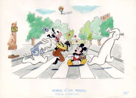 dibujo orignal - ABBEY ROAD tribute to BEATLES - First edition (2020) | Catawiki