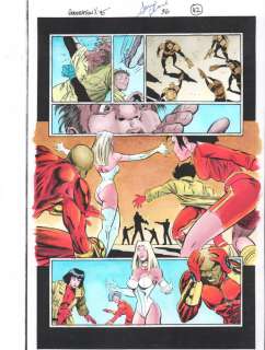 Ashley Wood, John Kalisz, Steve Lightle | Generation X ’95 #1 P.36 / 42 Color Guide Art - Sexy Emma Frost White Queen - 1995 | Anthony’s Comic Book Art