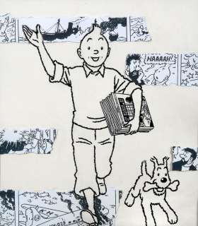 Hergé  (Studios) | Tintin, illustration Ã  l’encre de Chine pour la c… | Banque Dessinée