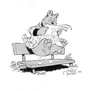 Marten Toonder - Originele Tekening Ollie B. Bommel