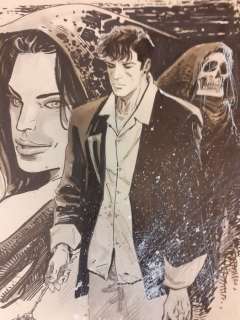 Dylan Dog - Luca Raimondo - illustrazione originale "Amore e Morte" - Loose page - (2020) | Catawiki