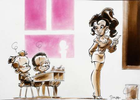 Dan (Verlinden) - Le Petit Spirou, illustration Ã  l‘encre de Chine,…