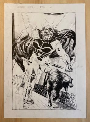 Gary Frank Geiger original comic art #23, p16. Superman, Batman, Hulk artist