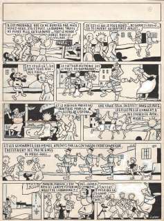 Saint-Ogan | Zig et Puce, planche n°14 Ã  l’encre de Chine, au… | Banque Dessinée