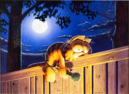 Jim Davis Studio - Garfield Painting Original Art (undated).... | Heritage