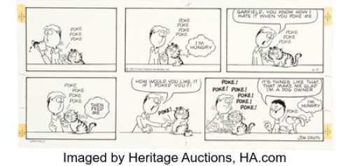 Davis, Jim | Jim Davis Garfield Sunday Comic Strip Original Art dated 6-15-80 (United Feature Syndicate, 1980).... | Heritage