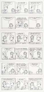 Davis, Jim | Jim Davis Garfield Consecutive Daily Comic Strip Original Art Group of 6 (PAWS/Universal Press Syndicate, 2003).... (Total: 6 Original Art) | Heritage